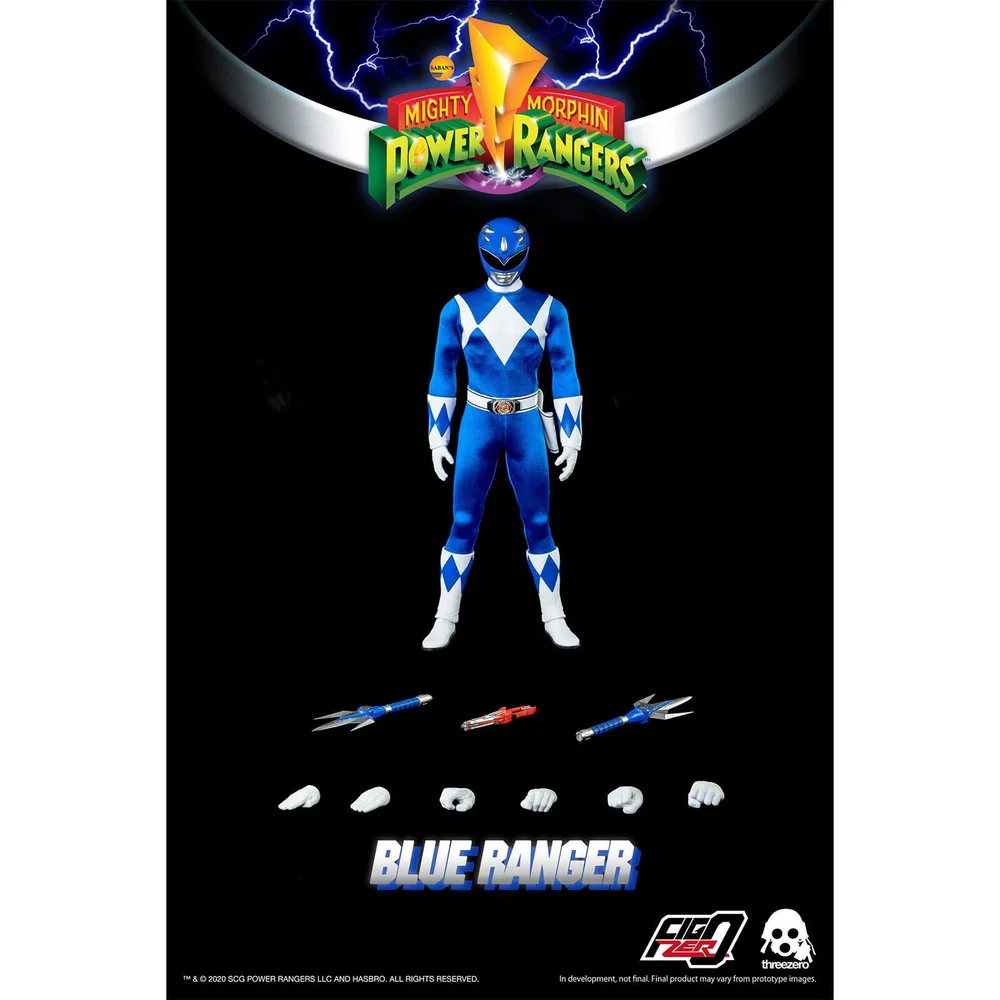 ThreeZero Power Rangers Blue Ranger 1:6 Scale Figure Image 1