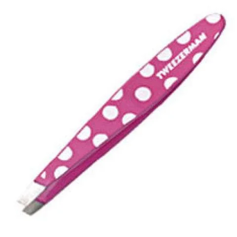 Tweezerman Pink Polka Dot Mini Slant Tweezers Image 1