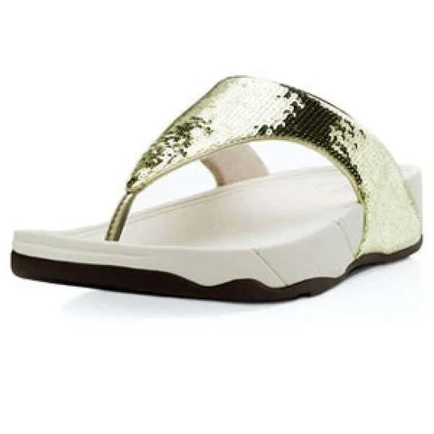 FitFlop Women's Electra Flip Flops - Gold - 4 - Gold Image 1