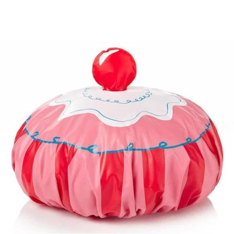 Fun Shower Cap - One Size - Cupcake Image 1