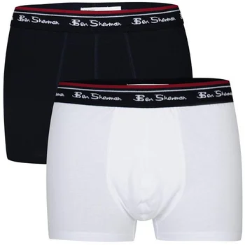 Ben Sherman Men's 2-Pack Boxer Shorts - Navy/White