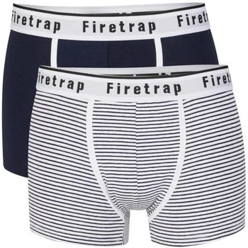 Firetrap Men's 2-Pack Striped Boxers - Black/Blue