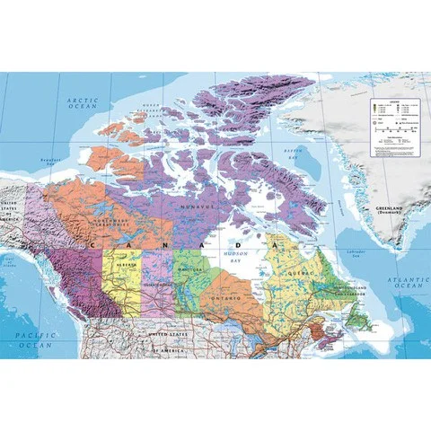 Canada Map - Maxi Poster - 61 x 91.5cm Image 1