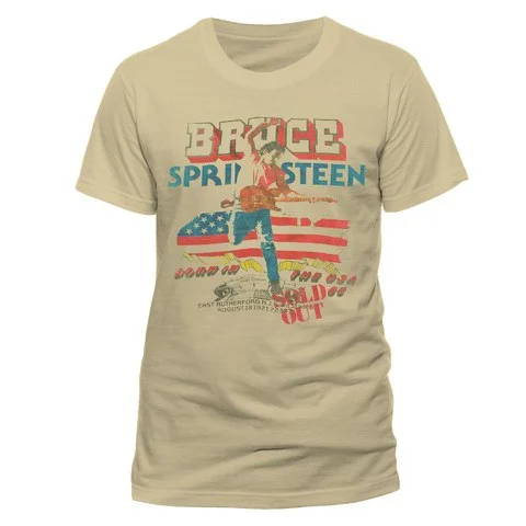 Bruce Springsteen Men's T-Shirt - Tour - S - Sand Image 1