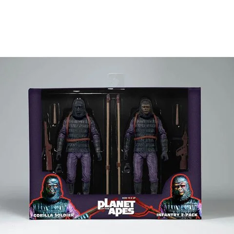 NECA Planet of the Apes Classic Gorilla Soldier 2 Pack 7 Inch Action Figures Image 1