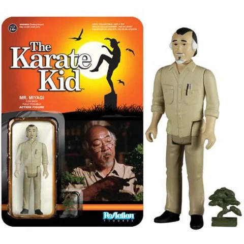 ReAction Karate Kid Mr. Miyagi 3 3/4 Inch Action Figure Image 1