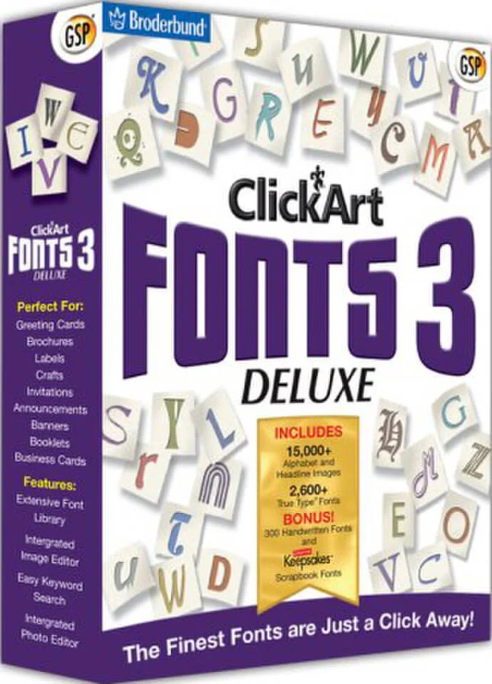 Clickart Fonts 3 Deluxe Image 1