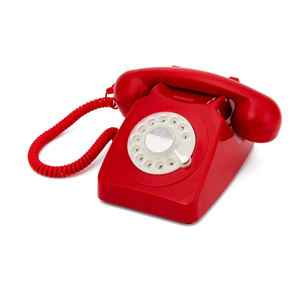 GPO Retro 746 Rotary Dial Telephone - Red Image 1