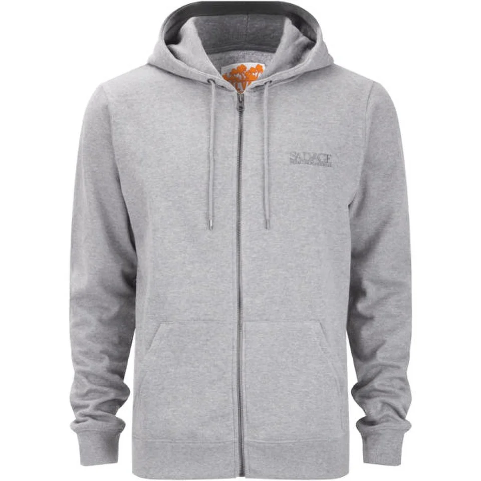 Salvage Men's FZ Hooded Sweatshirt - Grey Marl - S - Grey Marl Image 1