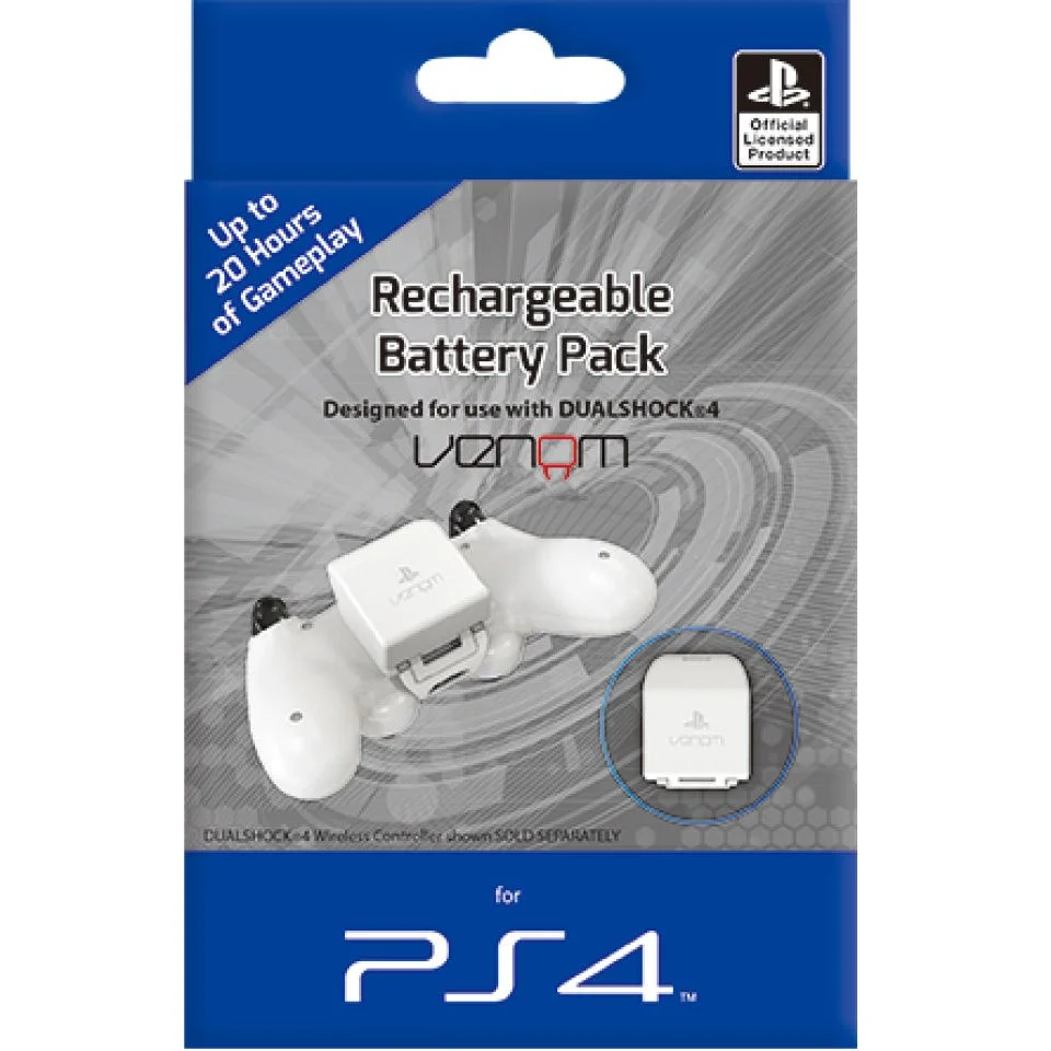 PS4 Rechargeable Battery Pack - White Image 1