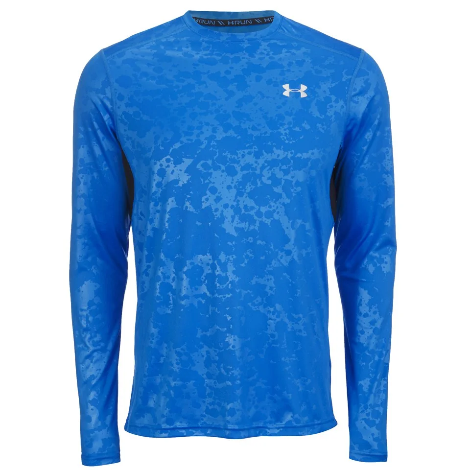 Under Armour Men's Ua Coldblack Long Sleeve Running T-Shirt - Blue Jet/Black/Reflective - S - Blue/Black Image 1