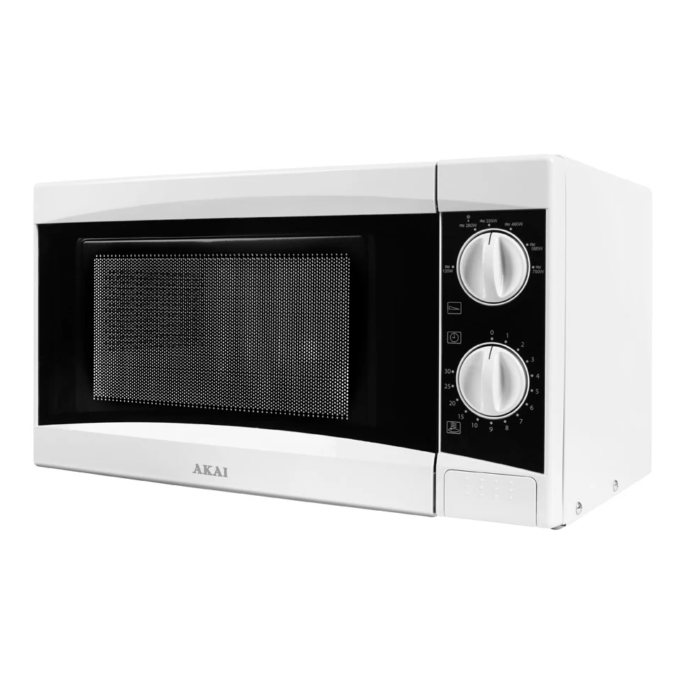 Akai A24001 Manual Microwave - White - 800W Image 1