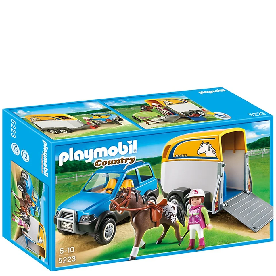 Playmobil Horse Farm SUV with Horse Trailer (5223) Image 1