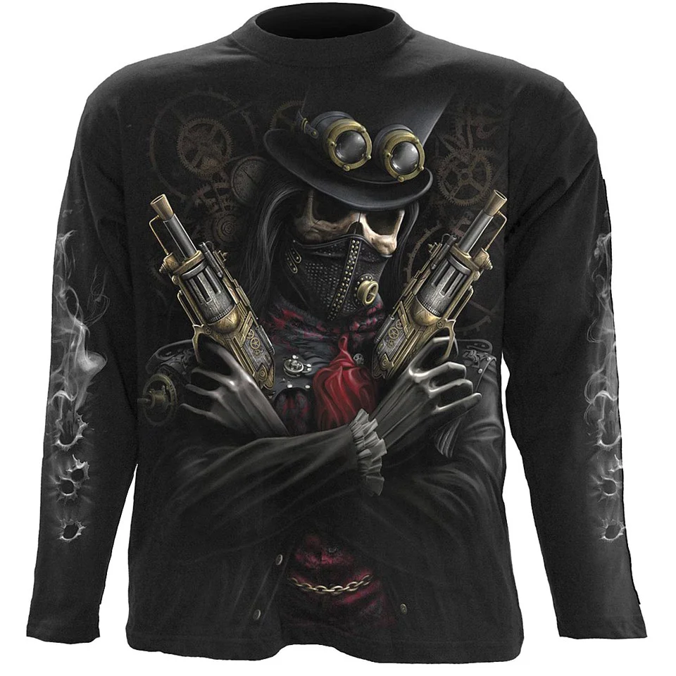 Spiral Men's STEAM PUNK BANDIT Long Sleeve T-Shirt - Black - L - Black Image 1