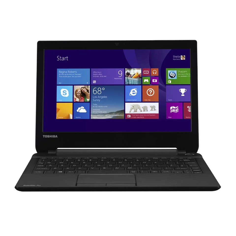 Toshiba Satellite NB10 Laptop (Celeron N2810, 4GB, 500GB, 11.6 Inch Touchscreen, Win 8 Pro) Image 1