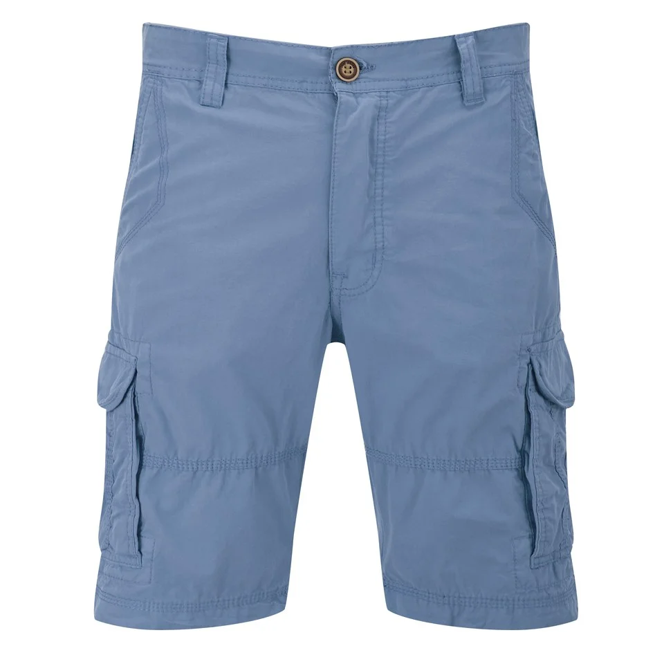 Threadbare Men's Fargo Cargo Shorts - Washed Blue - S - Blue Image 1