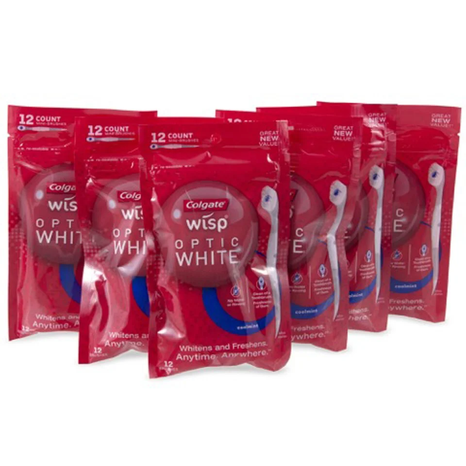Colget Cover Colgate Wisp Disposable Toothbrushes - 72 pack (6 x12 packs) - Cool ...