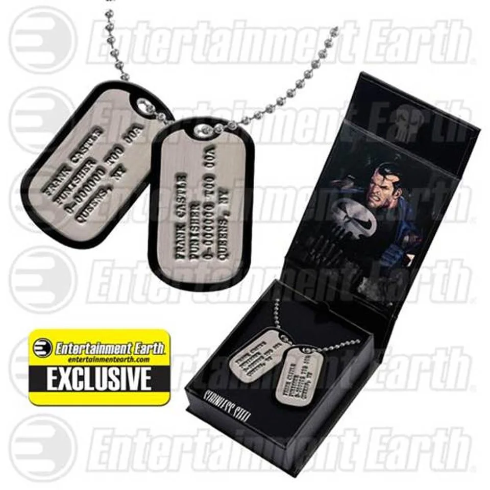 Marvel The Punisher Frank Castle Entertainment Earth Exclusive Replica Dog Tags Image 1