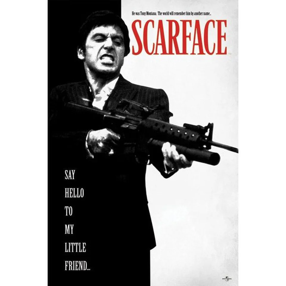 Scarface Say Hello To My Little Friend - 24 x 36 Inches Maxi Poster Image 1