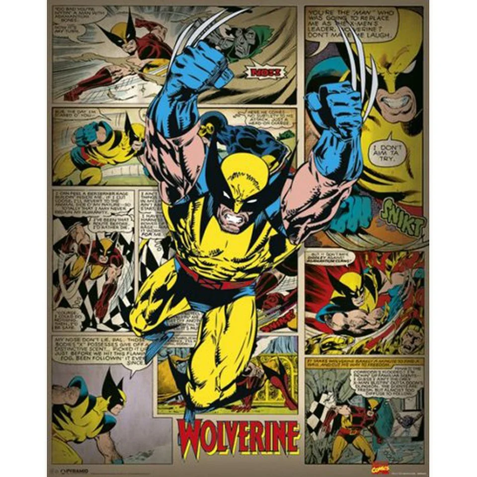 Marvel Comics Wolverine Retro - 16 x 20 Inches Mini Poster Image 1
