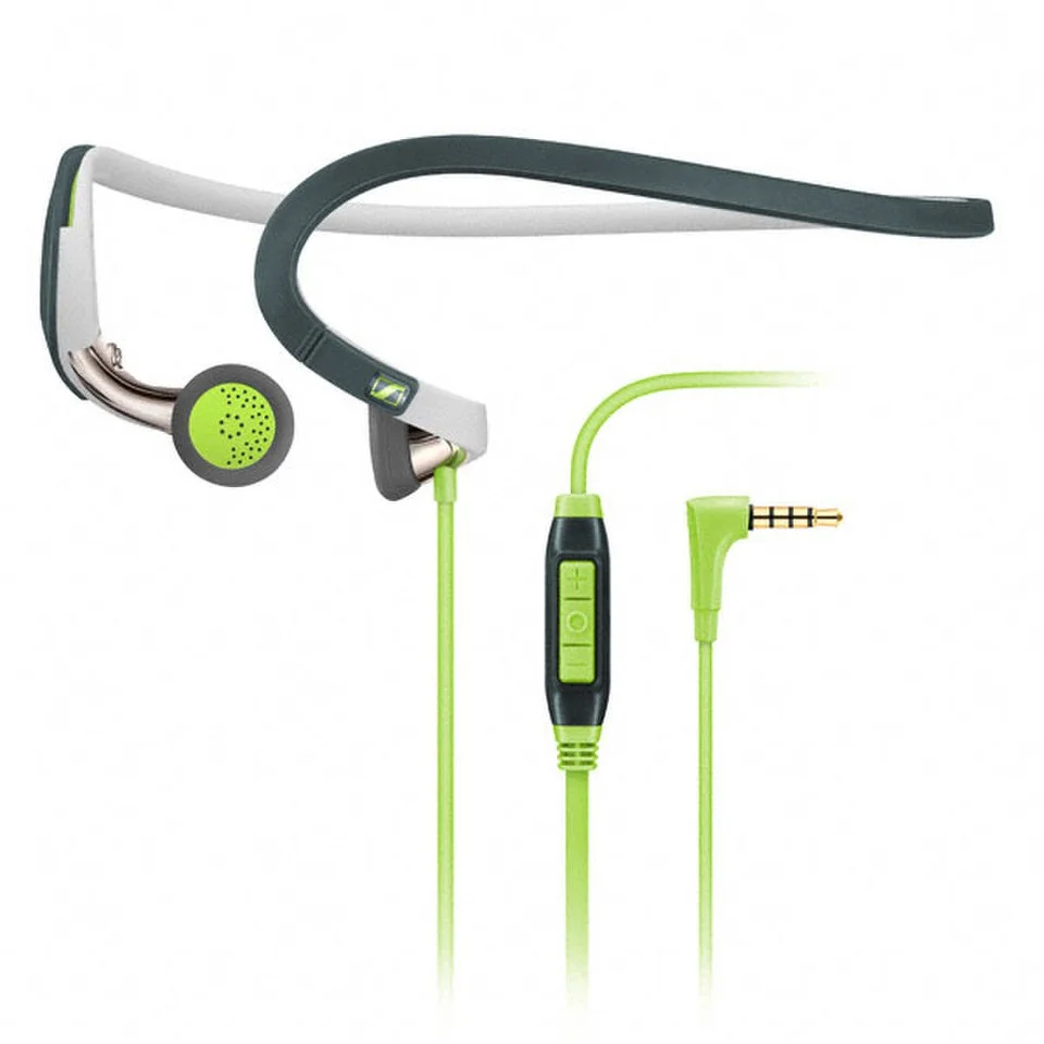 Sennheiser PMX 686G Sports Neckband Earphones Inc In-Line Remote & Mic - Green/Grey - Other Devices Image 1