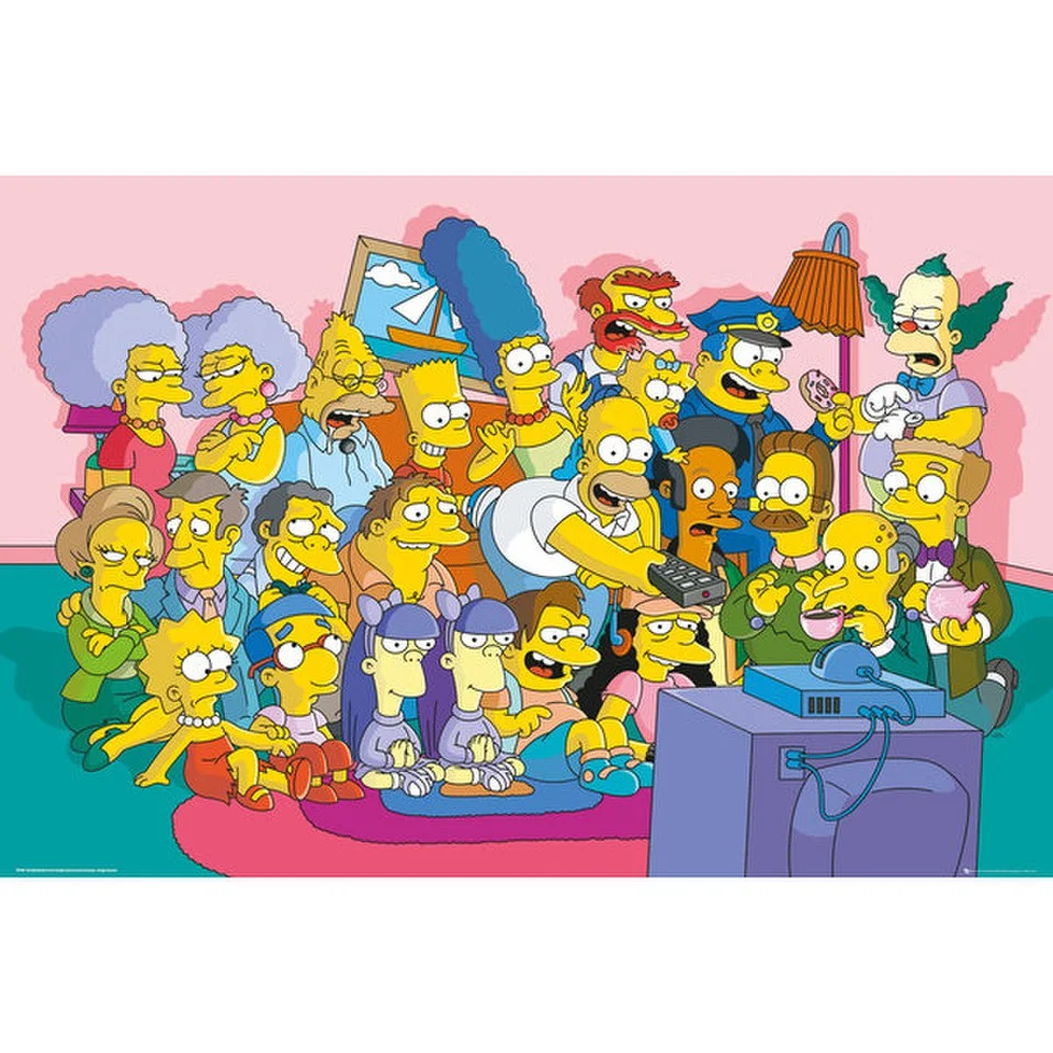The Simpsons Sofa Cast - 24 x 36 Inches Maxi Poster Image 1