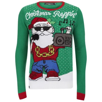 Conspiracy Men's Rappin' Christmas Jumper - Green