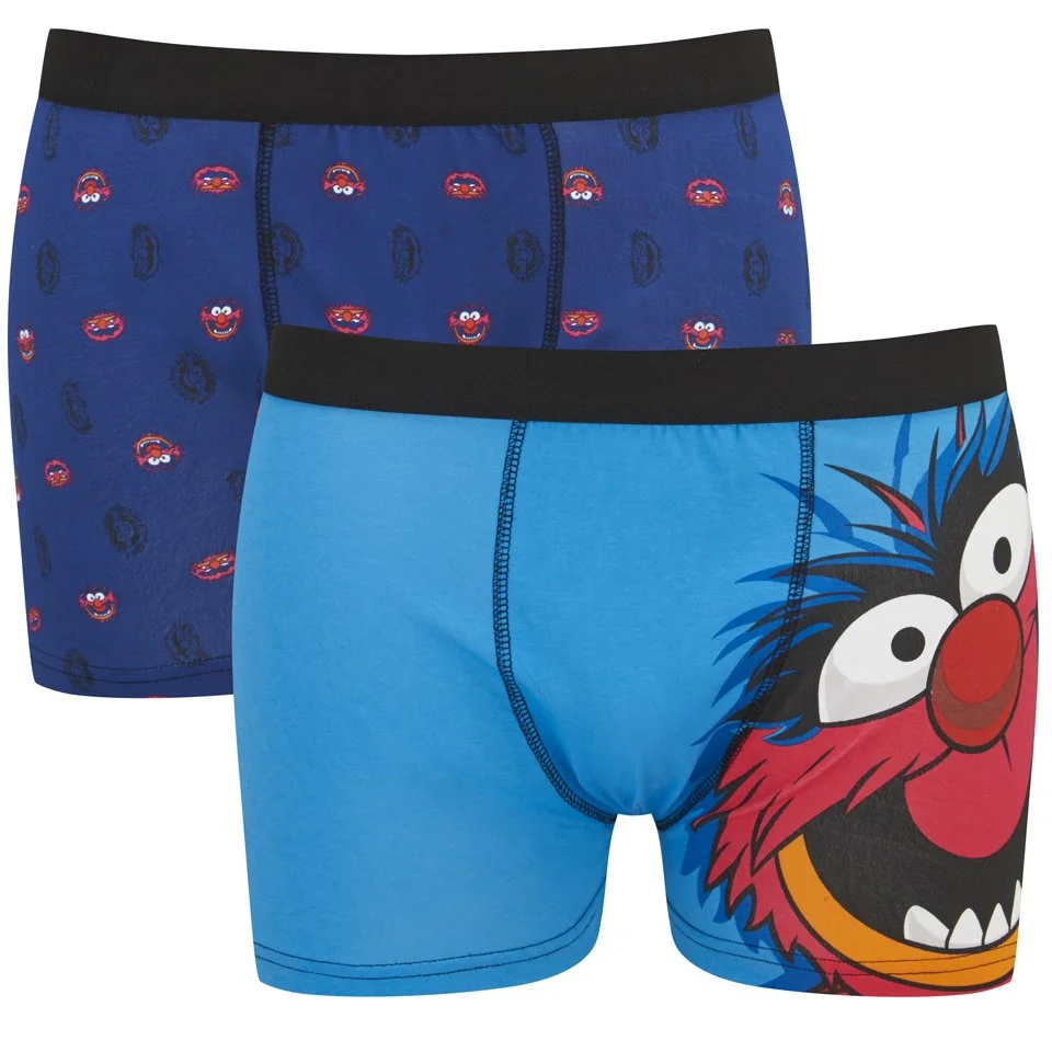 The Muppets Animal Men's 2 Pack Boxers - Blue - S - Blue Image 1