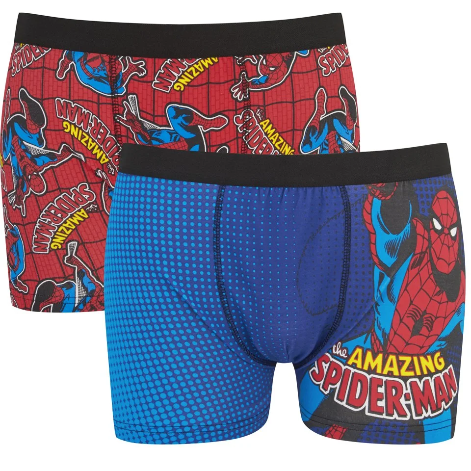 Spiderman Men's 2 Pack Boxers - Red - S - Red Image 1