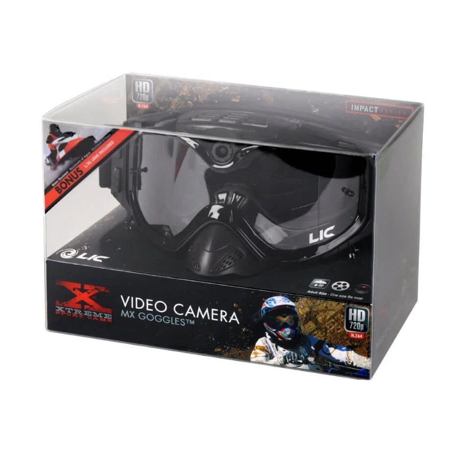 Liquid Image XSC - 384 Xtreme All Sport HD Camera and Camcorder Goggles with LCD Screen - Black