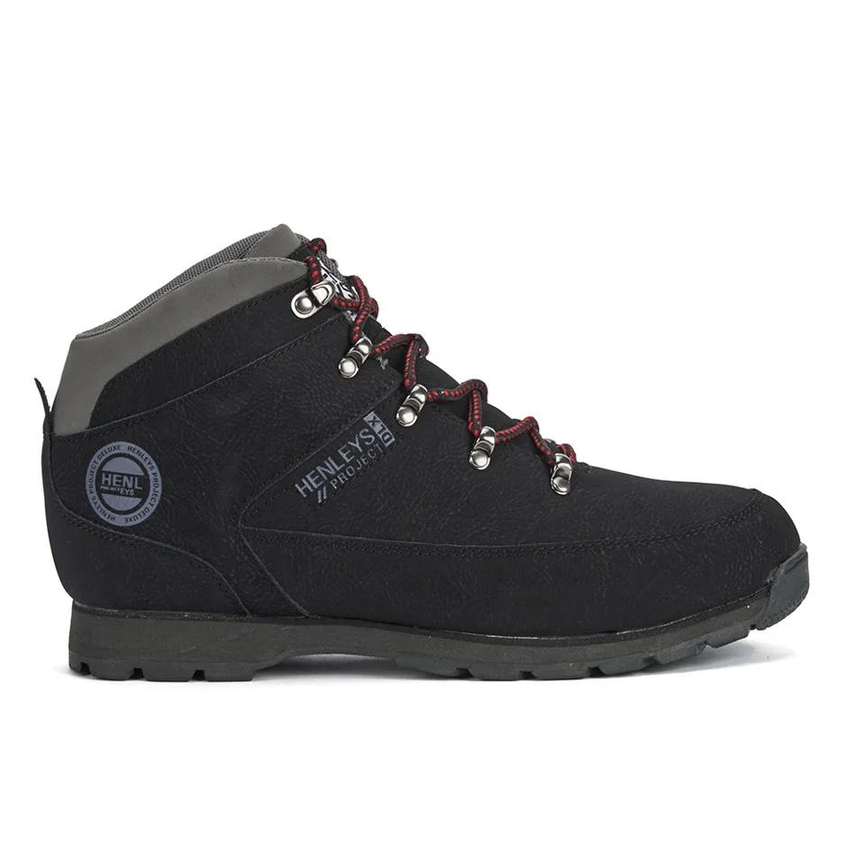 Henleys Men's Hiker Boots - Black - UK 7 - Black Image 1