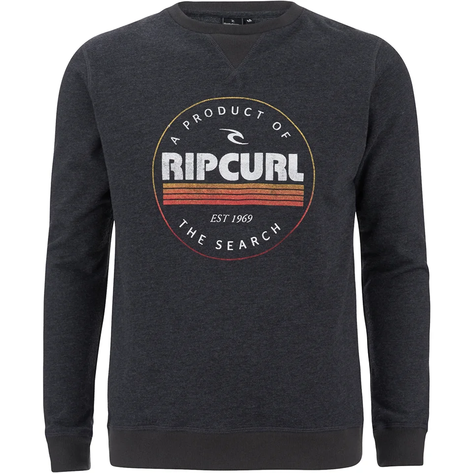 Rip Curl Men's Big Mama Circle Crew Neck Sweatshirt - Black - S - Black Image 1
