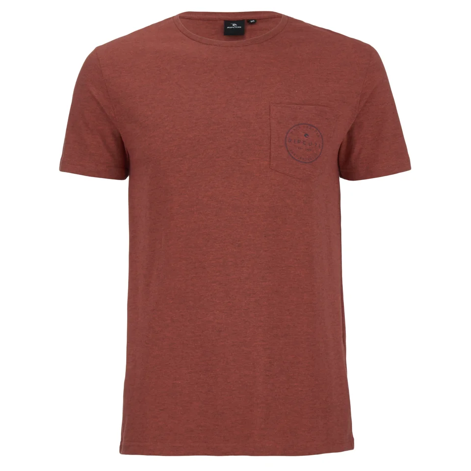Rip Curl Men's Zinc Pocket T-Shirt - Rusty Brass Marl - S - red/orange Image 1