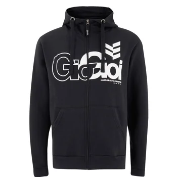 Gio Goi Men's Lancer Zip Through Hoody - Black