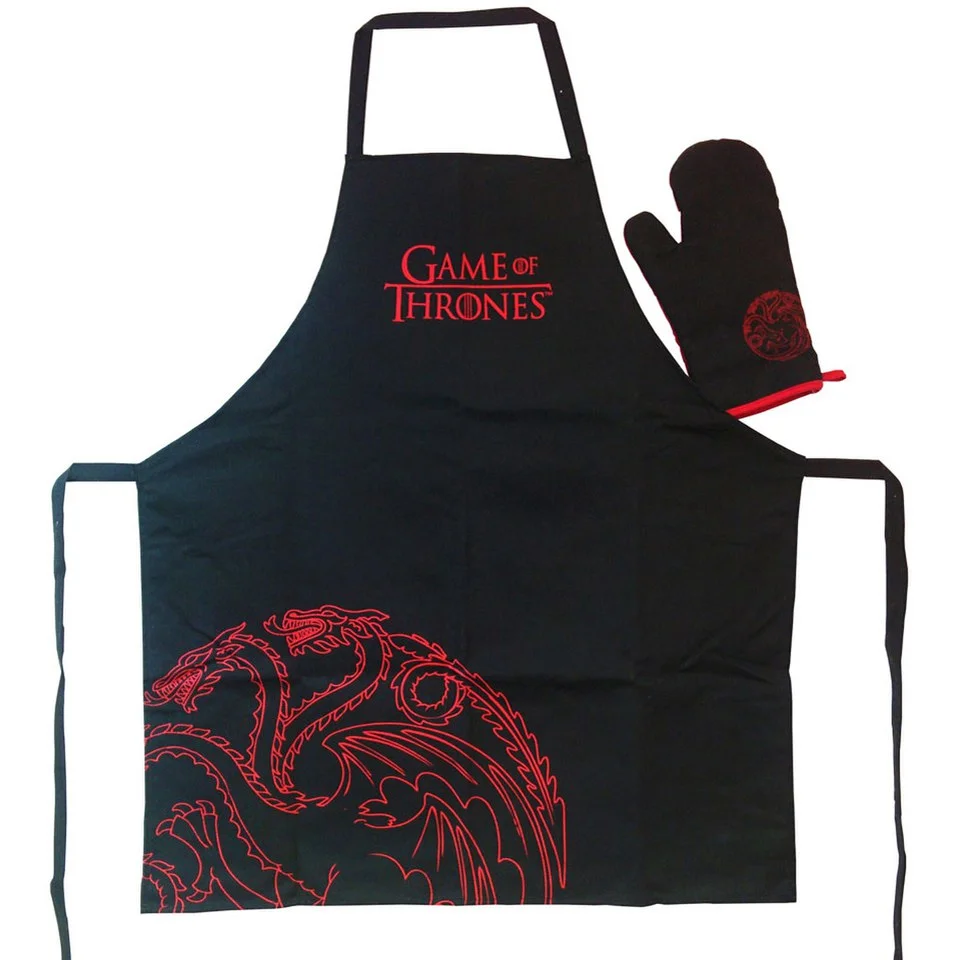 Game of Thrones Targaryen Apron with Oven Mitt Image 1