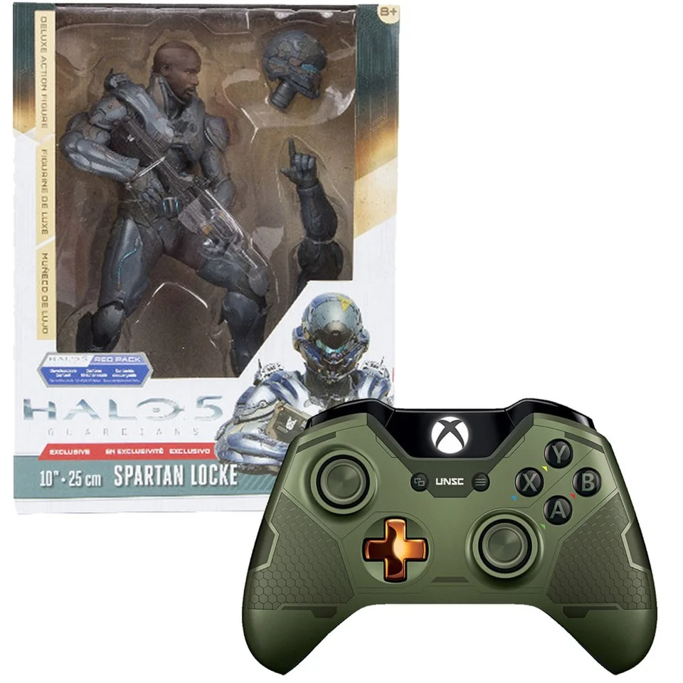 Limited Edition Halo 5: Guardians The Master Chief Wireless Controller + Halo 5 - Spartan Locke 10 Inch Image 1