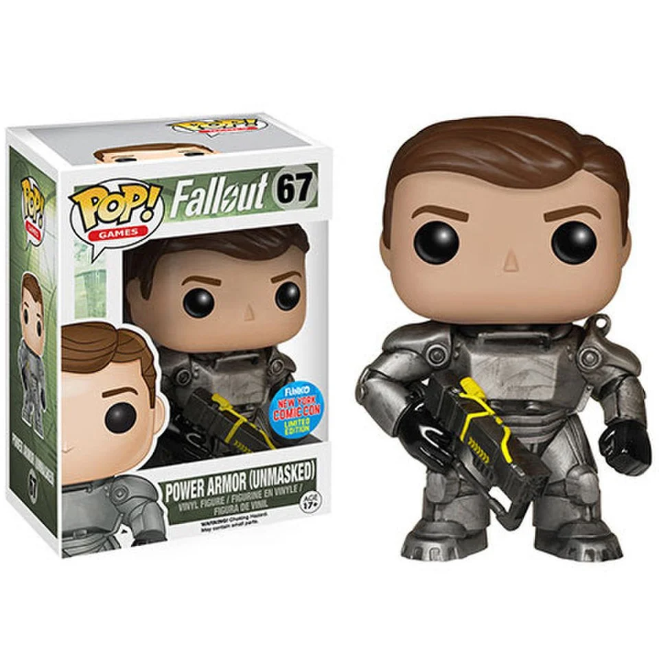 NYCC Fallout Power Armour Unmasked Exclusive Pop! Vinyl Figure Image 1