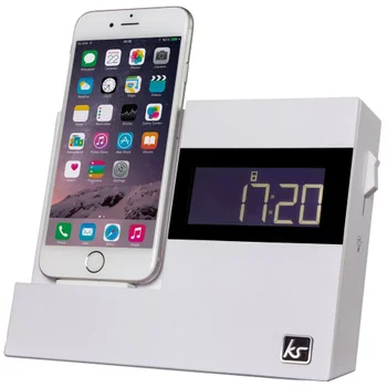 Kitsound XDock3 Lightning Dock Clock Radio - White