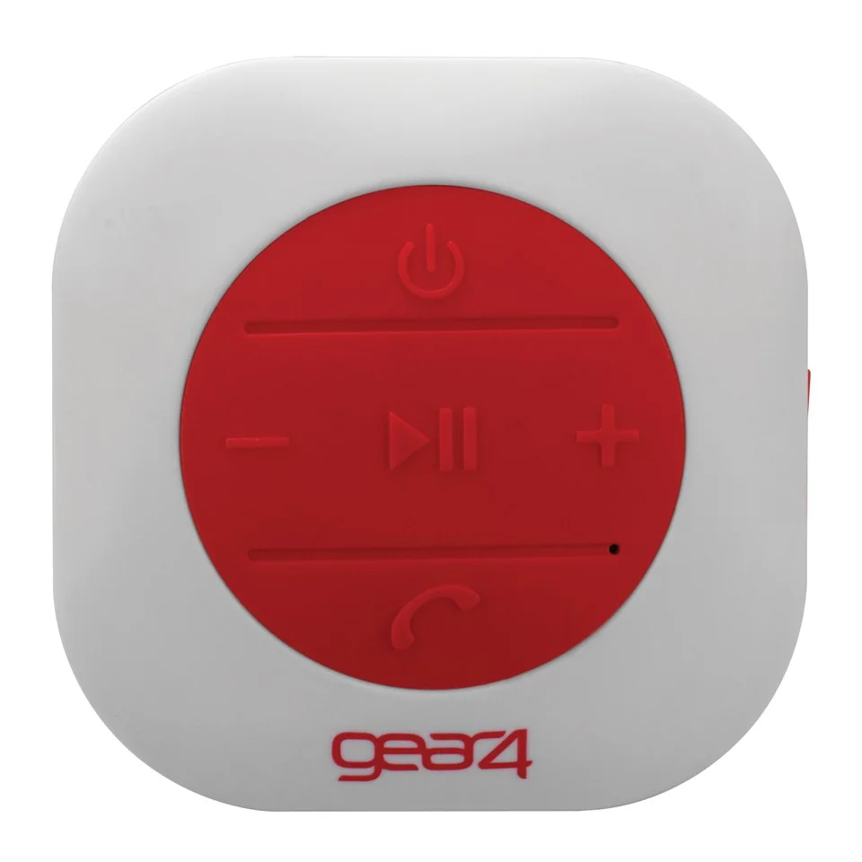 GEAR4 ShowerParty Waterproof Bluetooth Speaker - Red Image 1