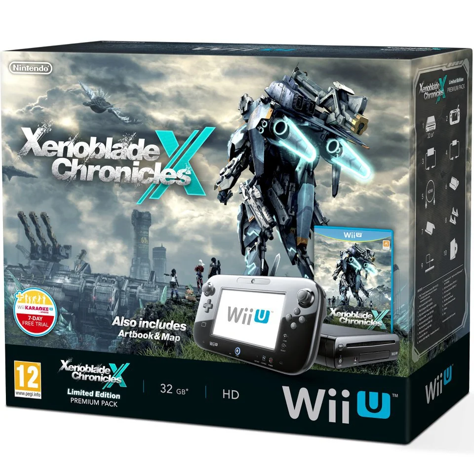 Wii U 32GB Premium Console - Includes Xenoblade Chronicles + Exclusive World Map Image 1