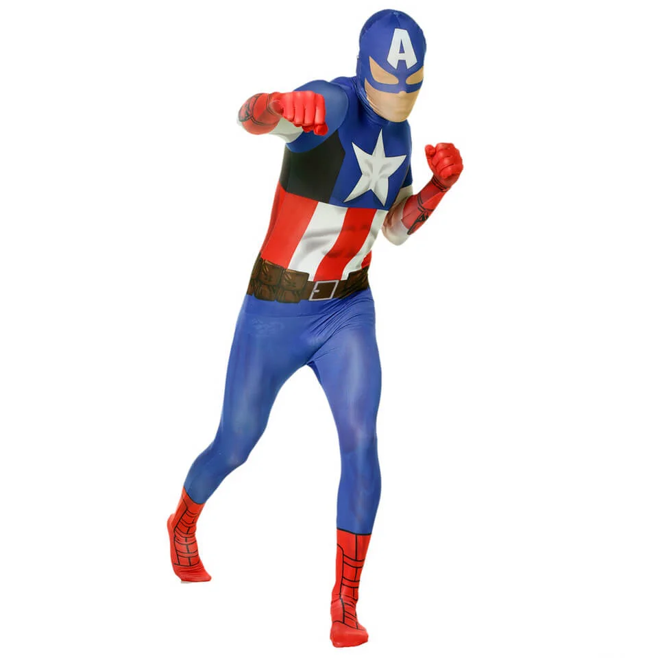 Morphsuit Adults' Marvel Captain America - M - Blue Image 1