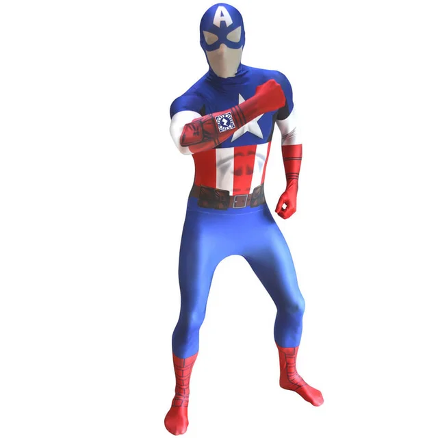 Morphsuit Adults' Deluxe Zapper Marvel Captain America