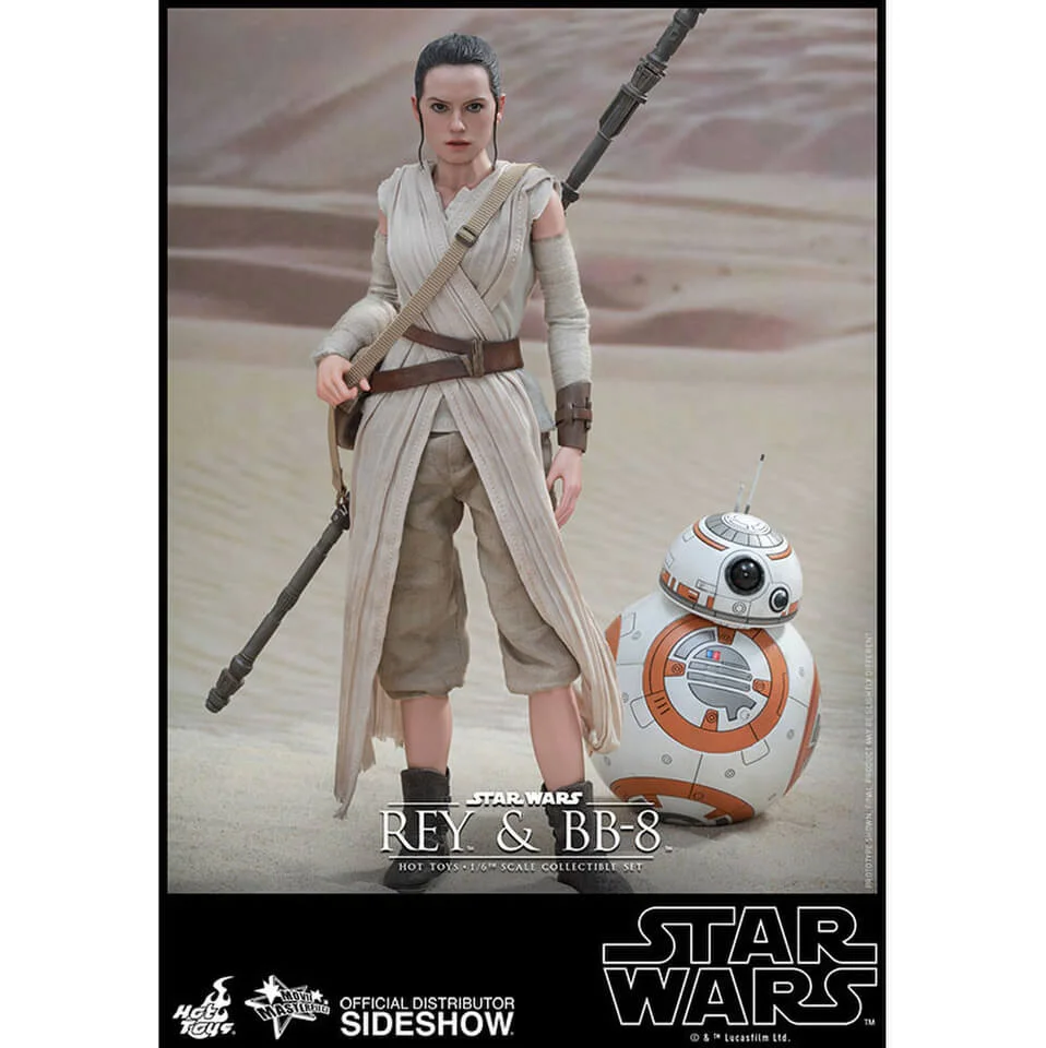 Hot Toys Star Wars The Force Awakens Rey and BB-8 1:6 Scale Figures Image 1