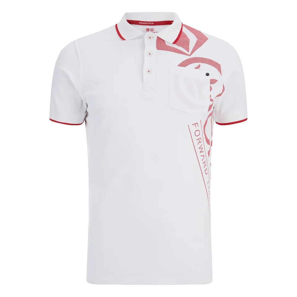 Crosshatch Men's Pacific Polo Shirt - White - S - White Image 1