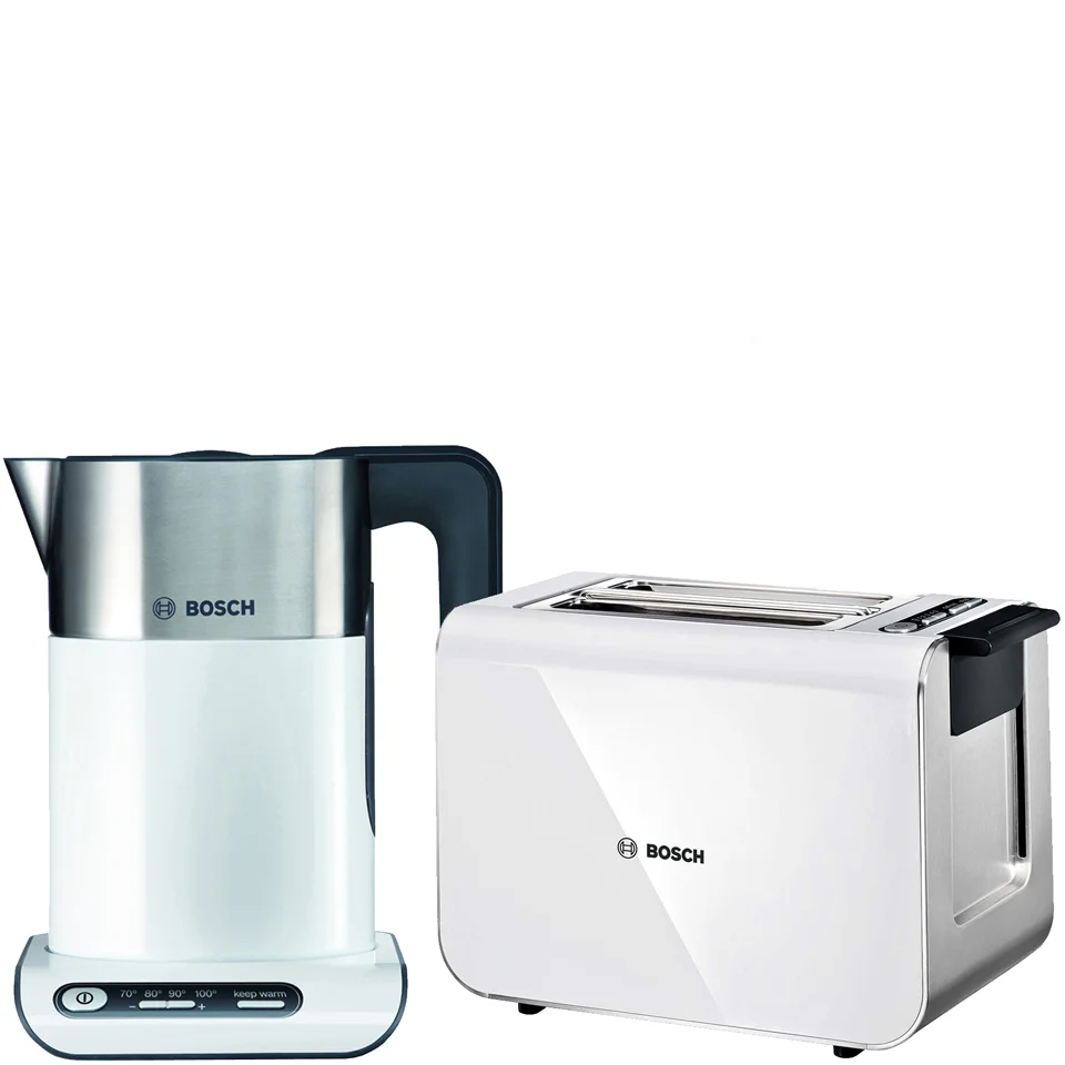 Bosch Styline Collection Kettle and Toaster Bundle - White Image 1
