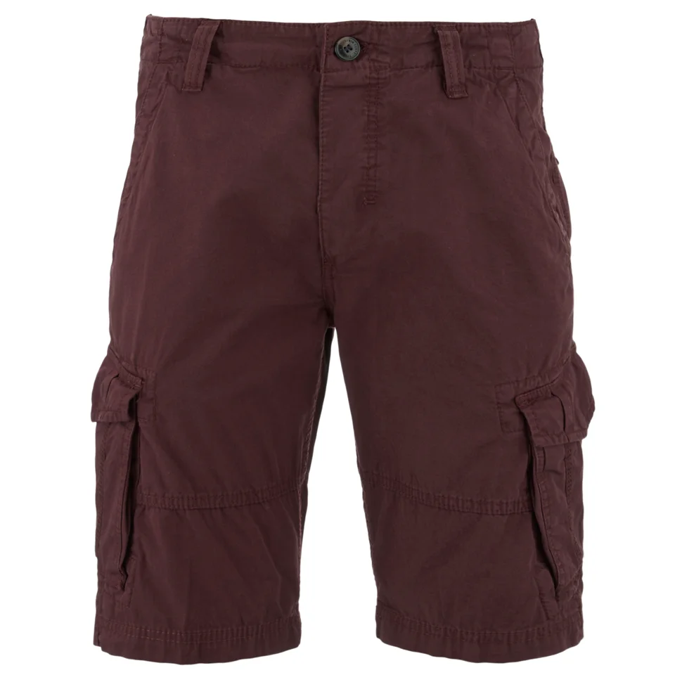 Threadbare Men's Hulk Cargo Shorts - Burgundy - W30 - Burgundy Image 1