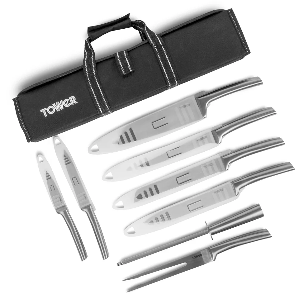 Tower T90310 8 Piece Knife Set - Stainless Steel Image 1