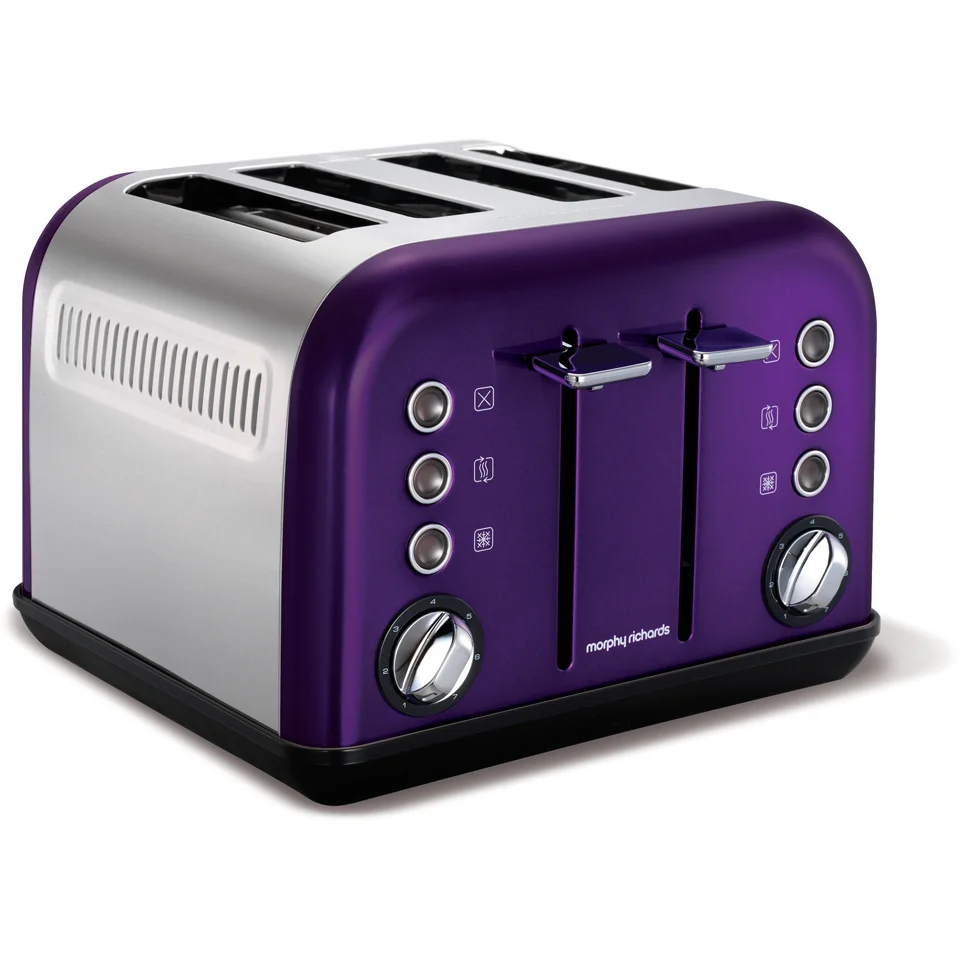 Morphy Richards 242016 Accents 4 Slice Toaster - PLUM Image 1
