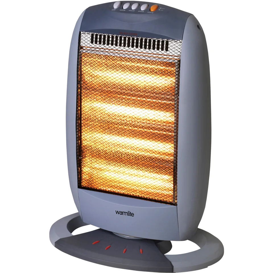 Warmlite WL42002 4 Bar Halogen Heater - Grey - 1600W Image 1