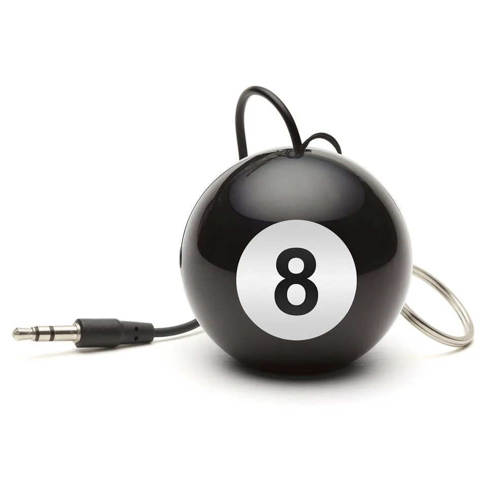 KitSound Mini Buddy Magic 8 Ball Portable Speaker - Black Image 1